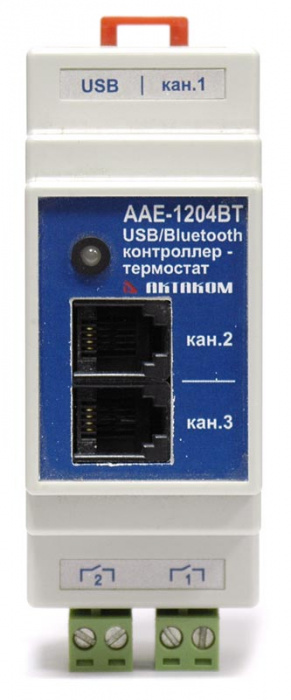 ААЕ-1204ВТ Универсальный контроллер - термостат с USB/Bluetooth интерфейсом
