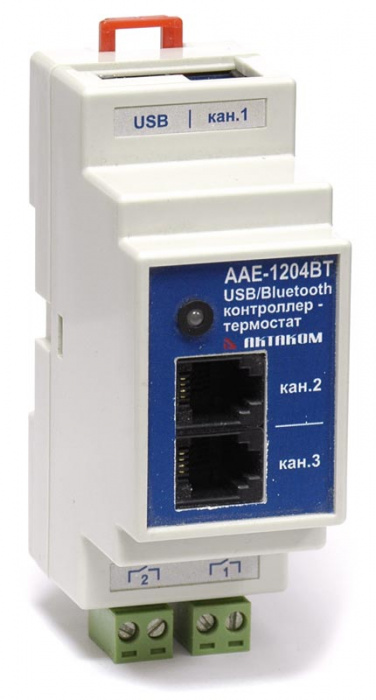 ААЕ-1204ВТ Универсальный контроллер - термостат с USB/Bluetooth интерфейсом