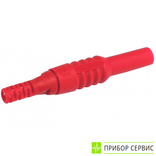 Соединитель контактный кабельный красный - для электроизмерительных приборов Радио-Сервис