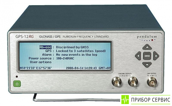 GPS-12RG - рубидиевый стандарт частоты с синхронизацией по GPS
